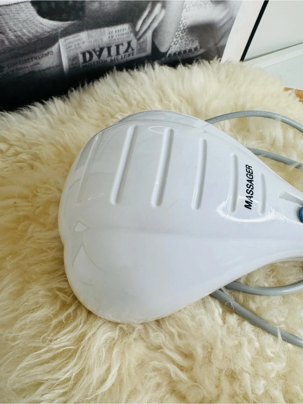 Handheld Massager for Kids - White & Light Blue